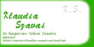 klaudia szavai business card