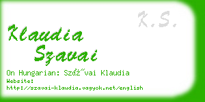 klaudia szavai business card